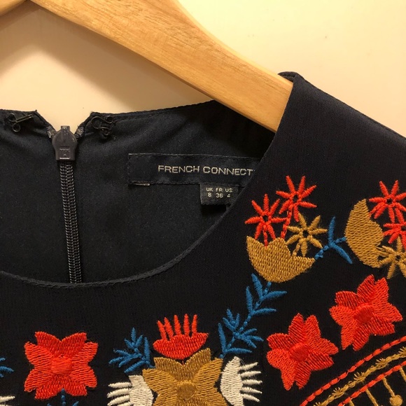 NWT French Connection Kiko Floral Boho Embroidered Dress UK 8/ US 4 - Picture 6 of 8